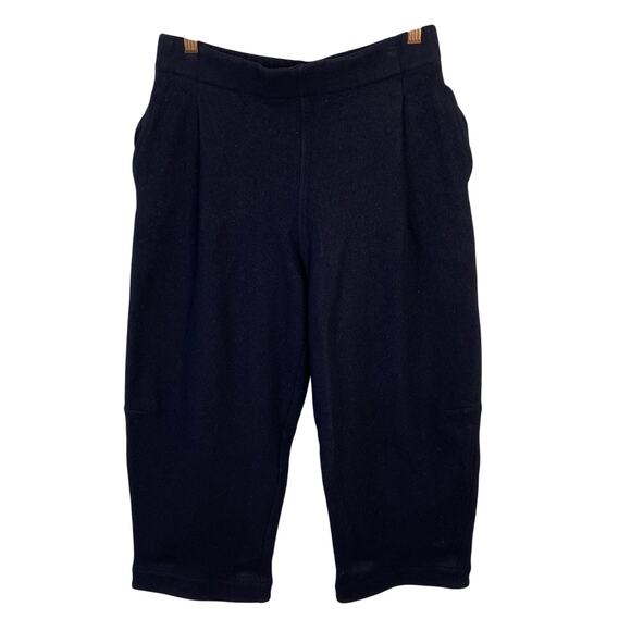 Barrel Pants Wool Blend Pull On Pleated Cropped High Rise...